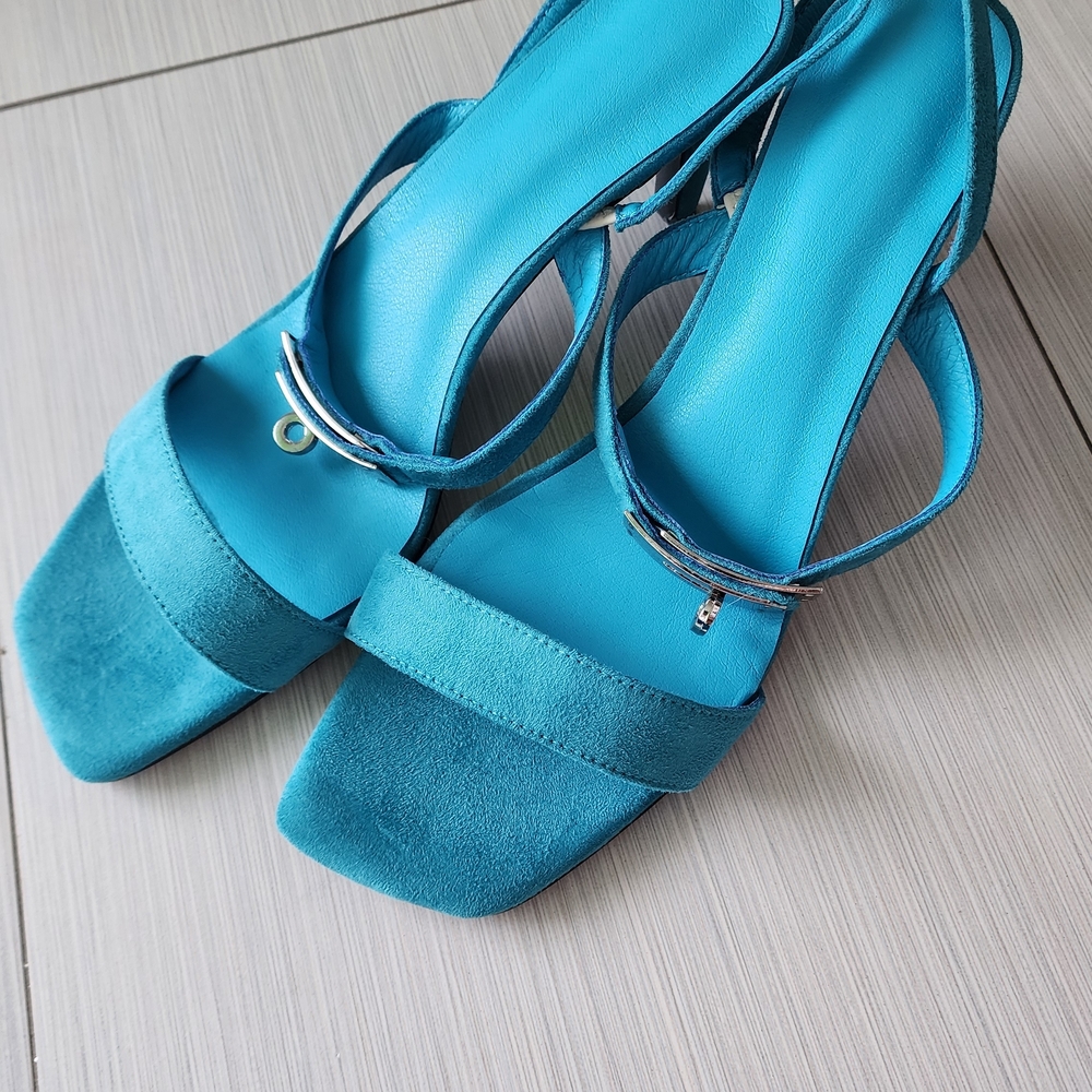 Herme Like Elegant Blue Women's Sandals